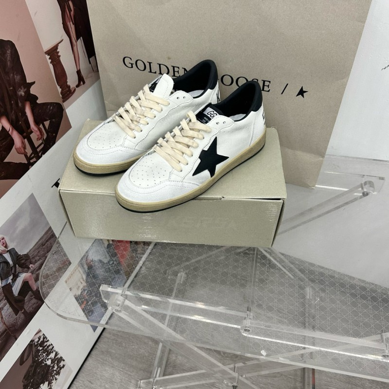 2024 Unisex GGDB White Black Leather Low Top Sneakers MJ00260