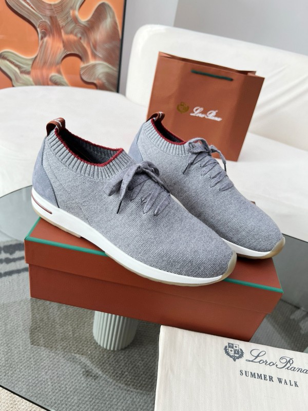 2024 Men LP Gray Wool Knit Sneakers MJ00330