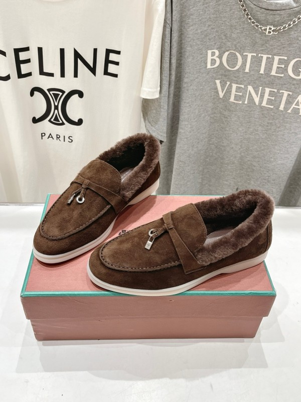 2024 Women LP Brown Suede Loafer MJ00300