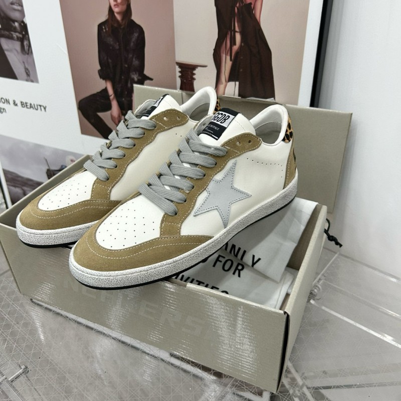 2024 Unisex GGDB White Beige Leather Suede Low Top Sneakers MJ00260
