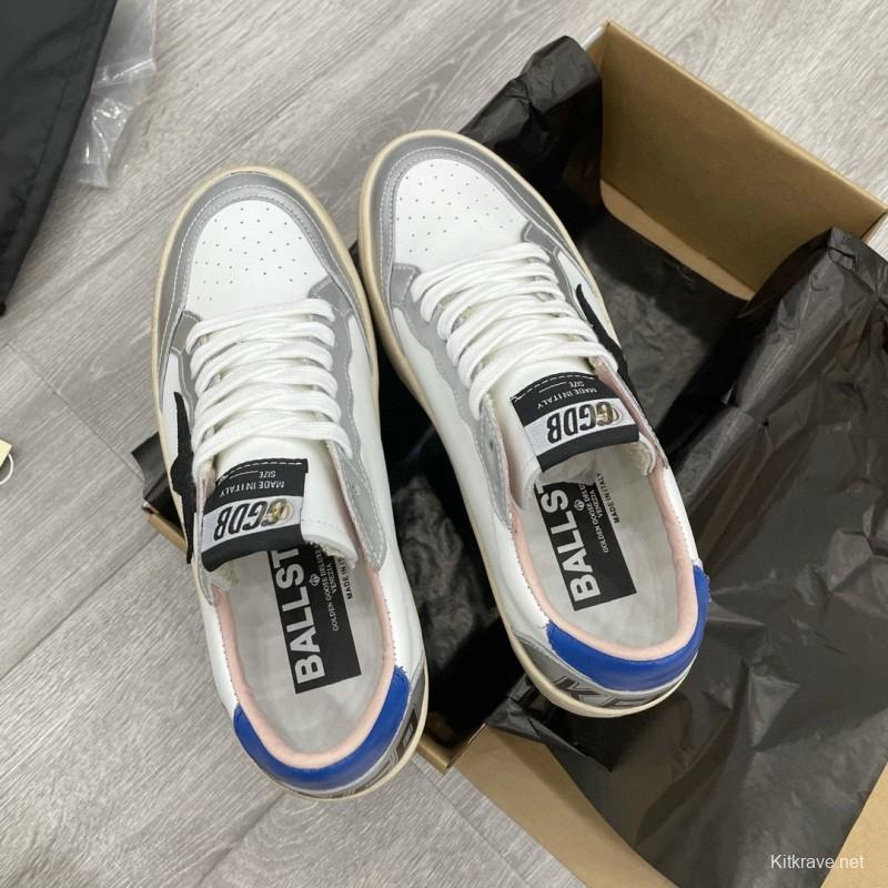 2024 Unisex GGDB White Grey Blue Leather Sneakers MJ00260