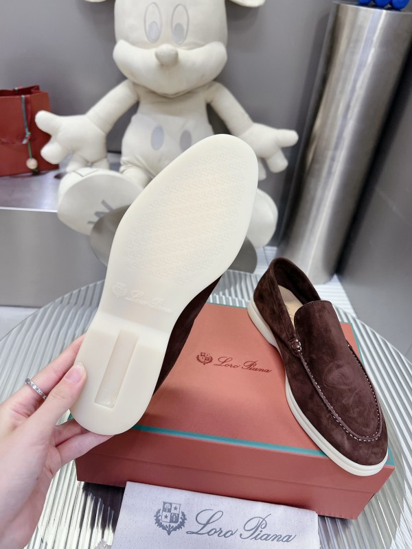 2025 Men LP Brown Suede Loafers LY00260