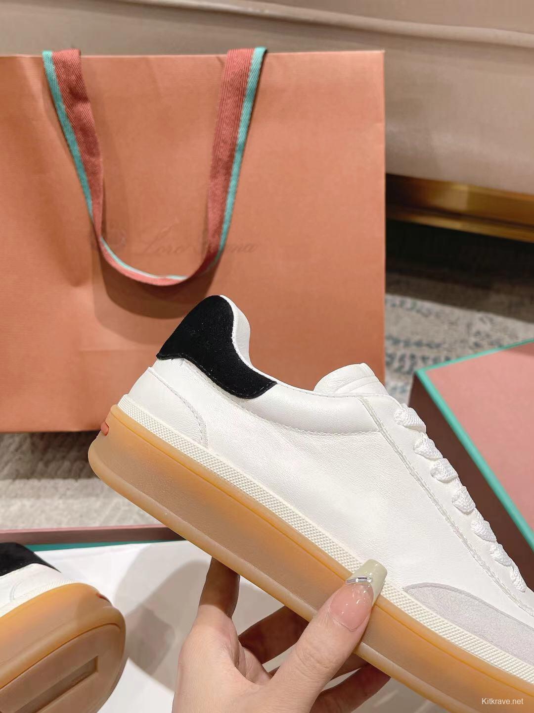 2025 Unisex Le Parmentier White Black Leather Sneaker LY00320(F)/LY00330(M)