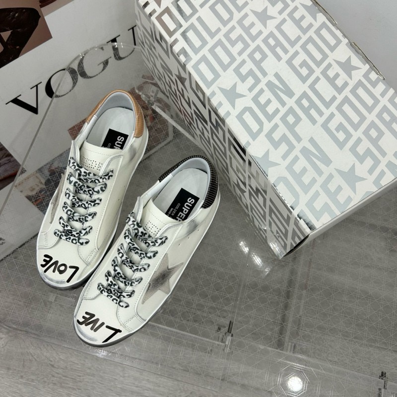 2025 Unisex GGDB White Beige Grey Leather Sneakers SUPER STAR