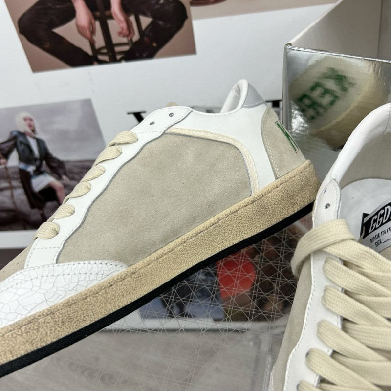 2024 Unisex GGDB White Beige Red Suede Leather Low-Top Sneakers MJ00260