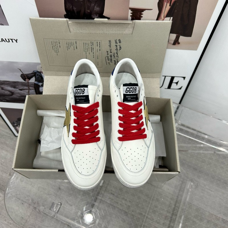 2024 Unisex GGDB White Gold Leather Sneakers MJ00260