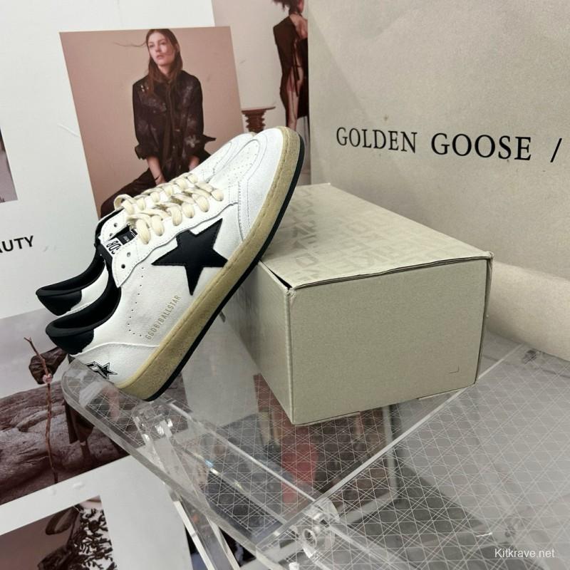 2024 Unisex GGDB White Black Leather Low Top Sneakers MJ00260