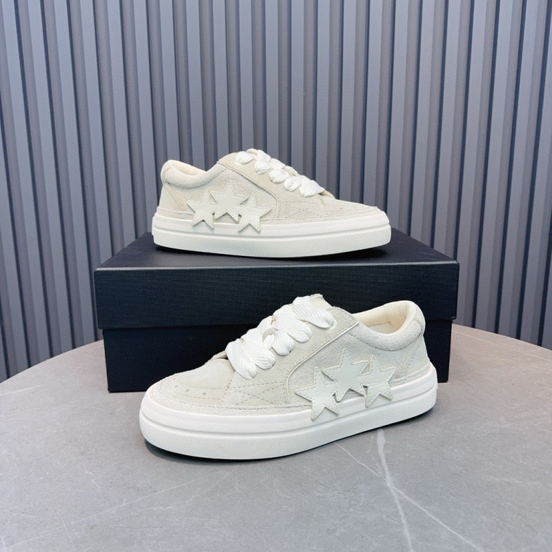 2024 Unisex Amiri White Leather Sneakers MJ00300