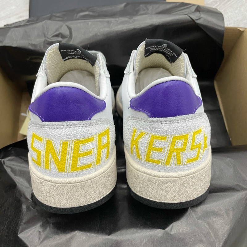 2024 Unisex GGDB White Green Purple Leather Sneakers MJ00260