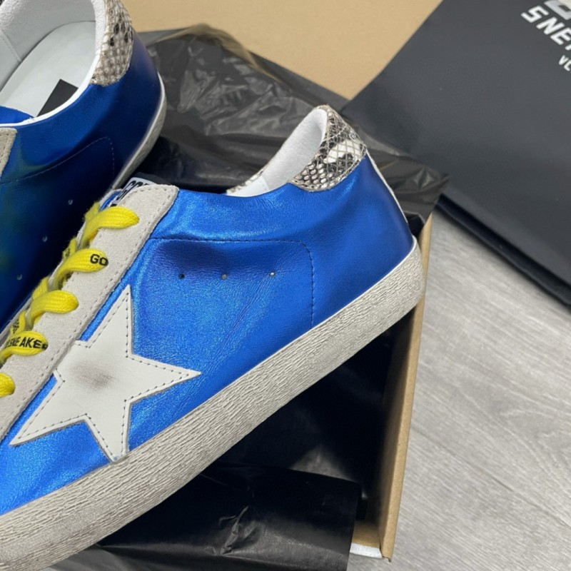 2025 Unisex GGDB Blue White Leather Sneakers