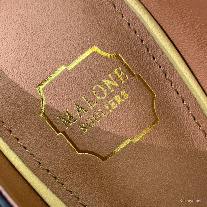 2025 Women Malone Souliers Black Yellow Leather Pumps