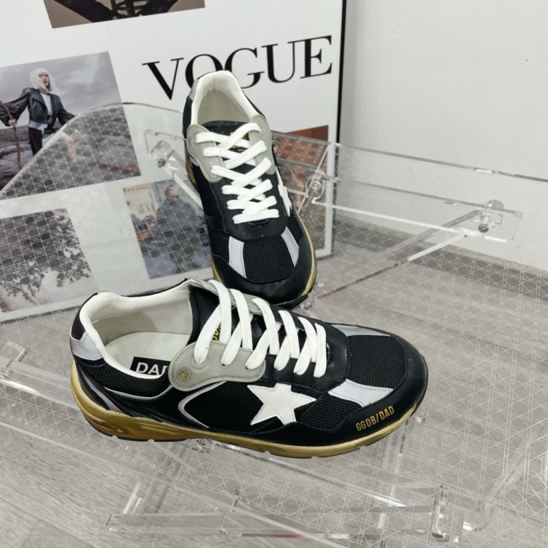 2024 Unisex GGDB Black White Grey Mesh Leather Sneakers