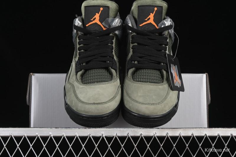 Nike Air Jordan 4 Retro OG Undefeated Collaboration Olive Green Suede - IB1519-200