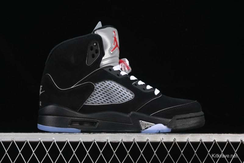 Nike Air Jordan 5 Black Metallic Reimagined Basketball Shoes HF3975-001