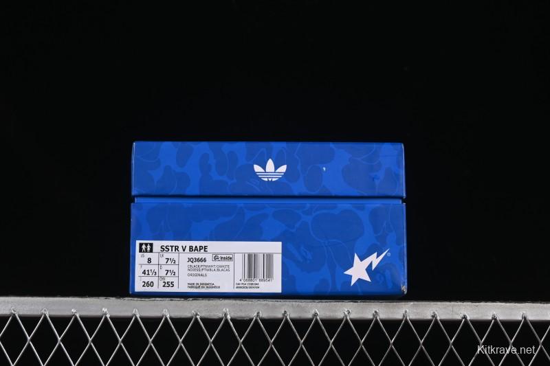 Adidas Bape Superstar Casual Sneakers with Shell Toe Design - JQ3666