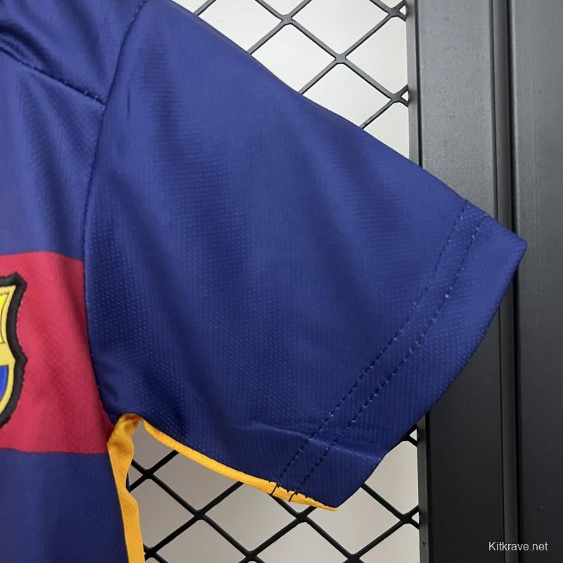 15/16 Kids Barcelona Home Size 16-28 Jersey