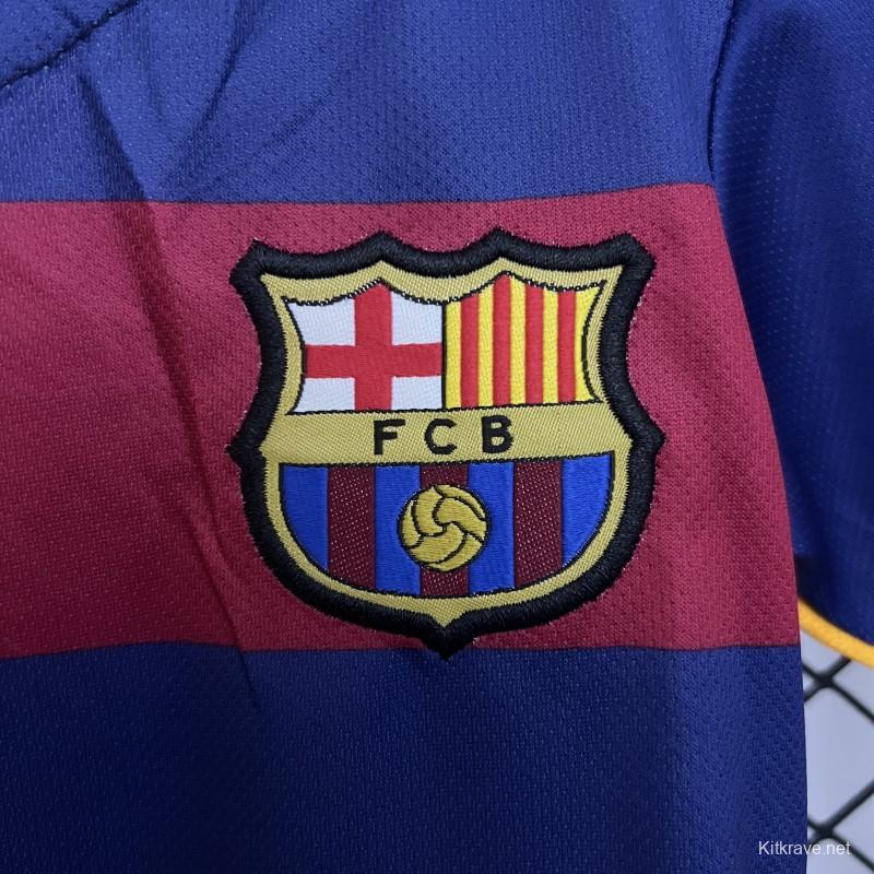 15/16 Kids Barcelona Home Size 16-28 Jersey
