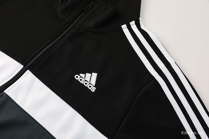 2025 Adidas Black/Grey Full Zipper Jacket +Long Pants