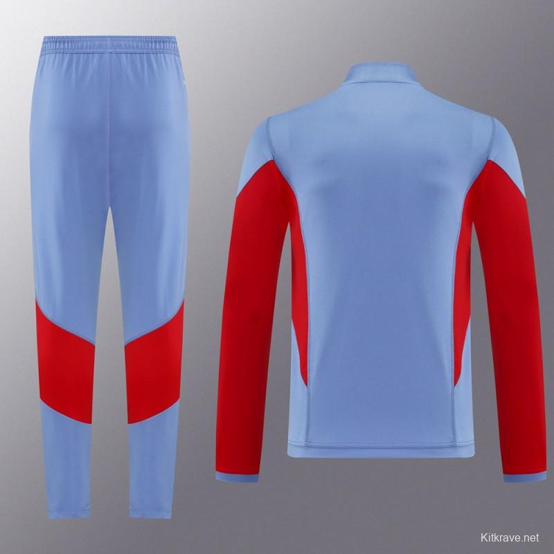 25/26 Cruzeiro Bluish Gray Navy Half Zipper Jacket+Long Pants