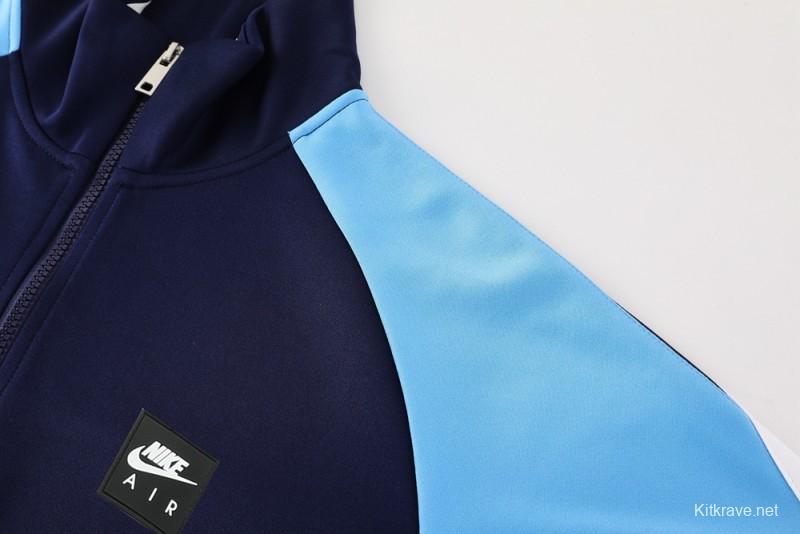 2025 NIKE Light Blue/Navy Full Zipper Jacket +Long Pants