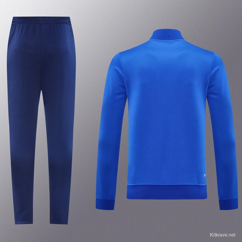 2025 Adidas Blue/Navy Full Zipper Jacket +Long Pants