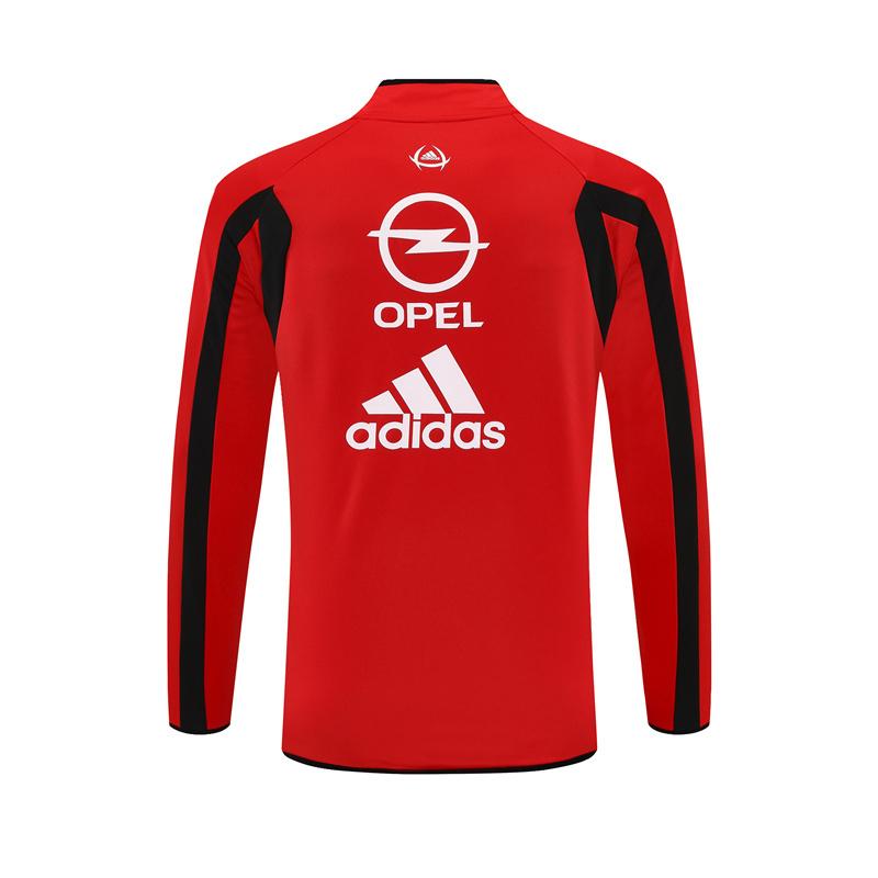 Retro 05/06 AC Milan Red Half Zipper Jacket+Long Pants