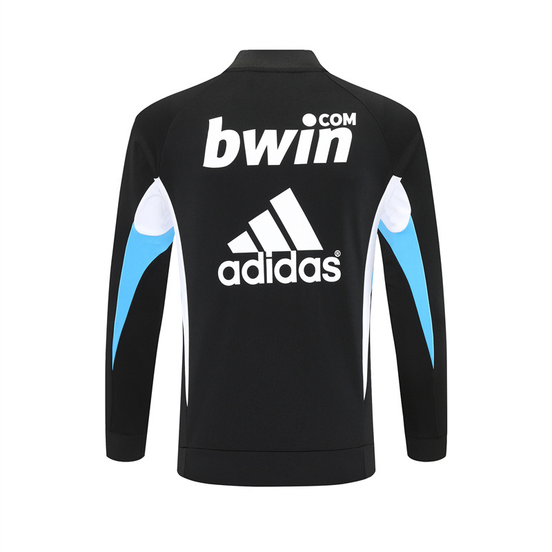 Retro 08/09 Real Madrid Black Half Zipper Jacket