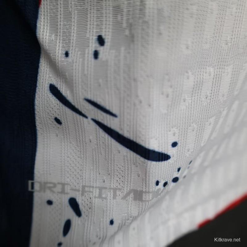 Player Version 25/26 PSG/Paris Saint-Germain White with Abstract Art Pattern Jersey