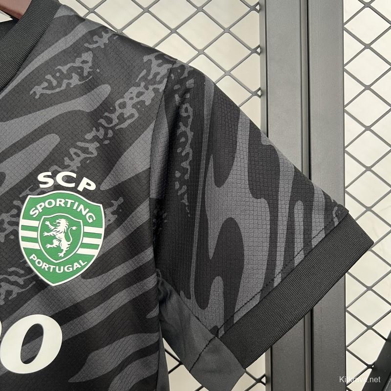 25/26 Kids Sporting Lisbon Goalkeeper Black Jersey