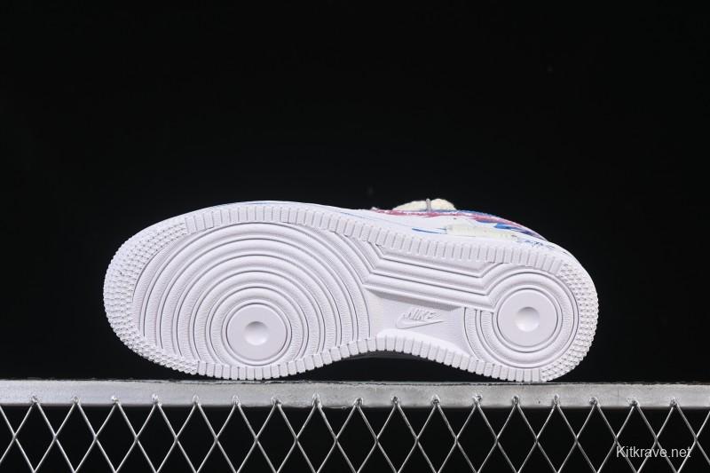 Nike Air Force 1'07 Low Libra Hand-Painted Zodiac Series Low-Top Casual Sneakers - 9231023