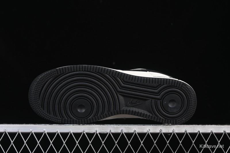 Nike Air Force 1 '07 Low Gucci Collaboration Off-White Black Canvas Hook Low-Top Casual Sneakers - XD2588-605