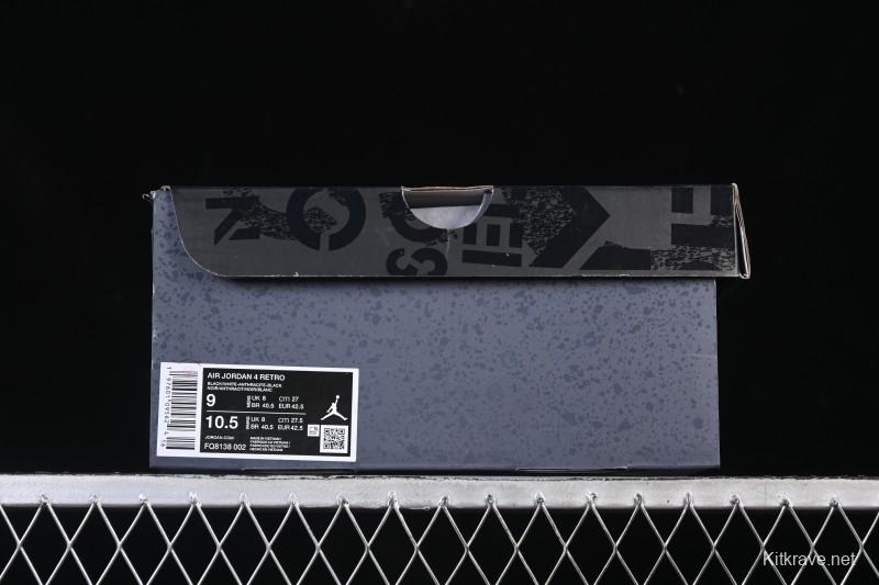 Nike Air Jordan 4 Retro Basketball Shoes with Fear Pack Design - FQ8138-002