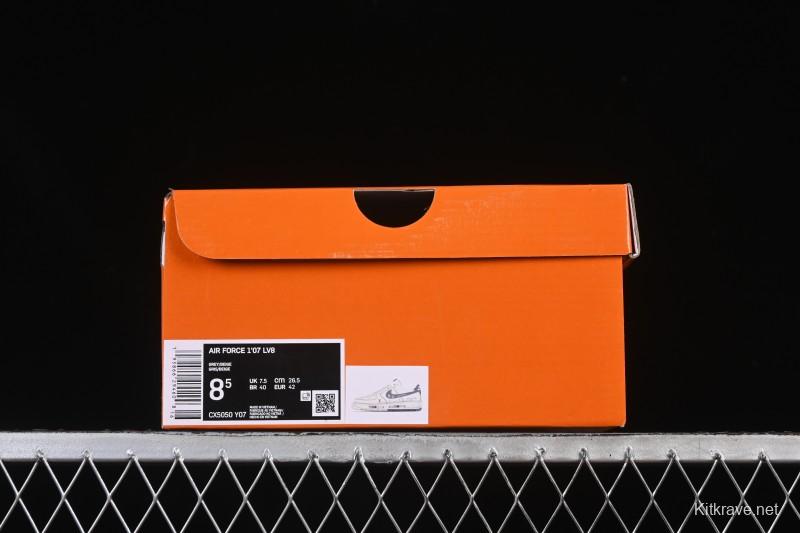 Nike Air Force 1'07 Low LV Collaboration Dual-Tone Gray Graffiti Casual Sneakers - CX5050-Y07