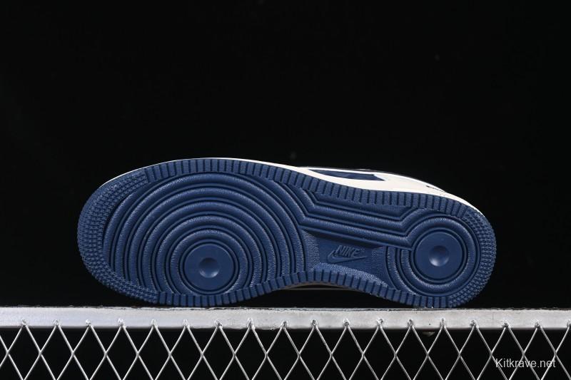 Nike Air Force 1'07 Low Supreme Co-branded Ripple Beige Blue Casual Skate Shoes - XY2025-001