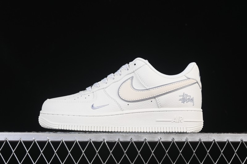 Nike Air Force 1 '07 Low Stussy Collaboration Beige Low-Top Casual Sneakers - CS5288-034