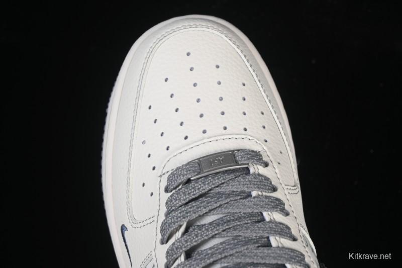 Nike Air Force 1 '07 Low LV Collaboration Printed Beige Swoosh Casual Low-Top Sneakers - HH7518-079