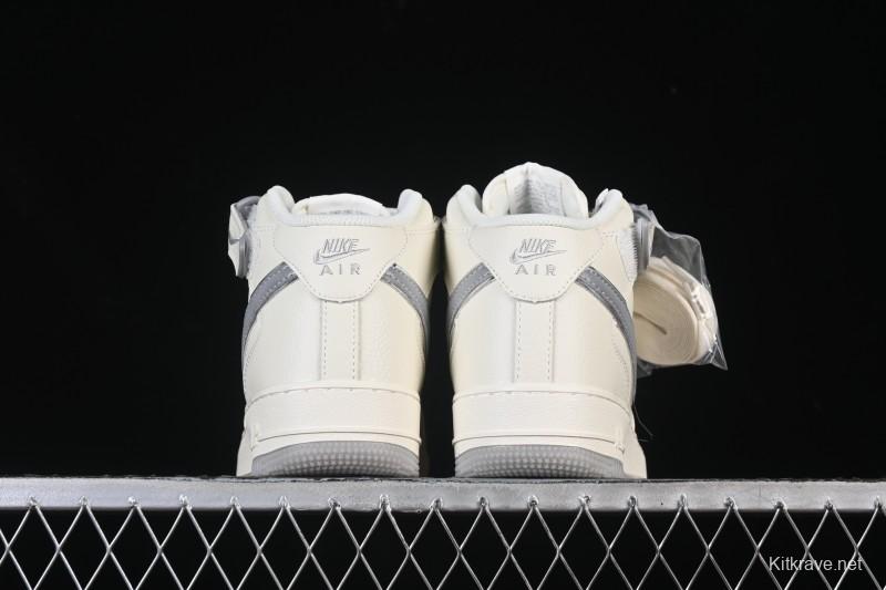 Nike Air Force 1 Mid Light Gray Two-Tone Sole All-Star Starry Sky Mid-Top Casual Skate Shoes - XL0236-232