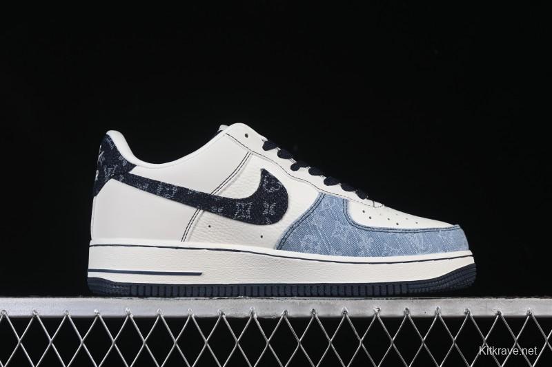 Nike Air Force 1 '07 Low LV Collaboration Denim Patchwork Casual Sneakers - SC0601-556