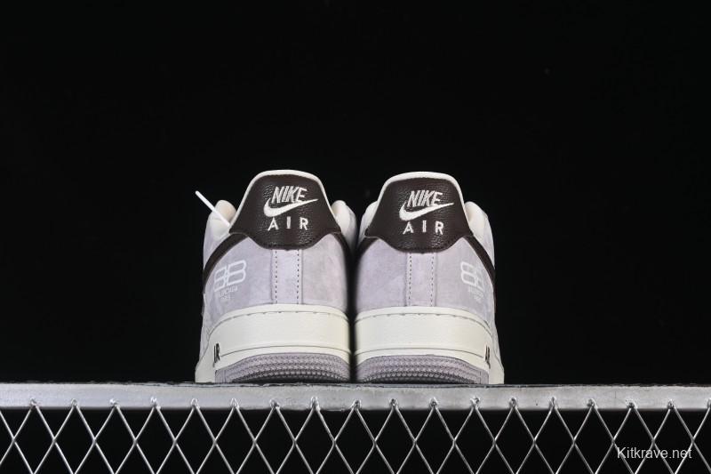 Nike Air Force 1 '07 Low Balenciaga Collaboration White Brown Casual Sneakers - YF9511-806