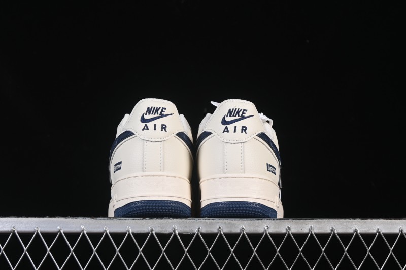 Nike Air Force 1'07 Low Supreme Co-branded Ripple Beige Blue Casual Skate Shoes - XY2025-001
