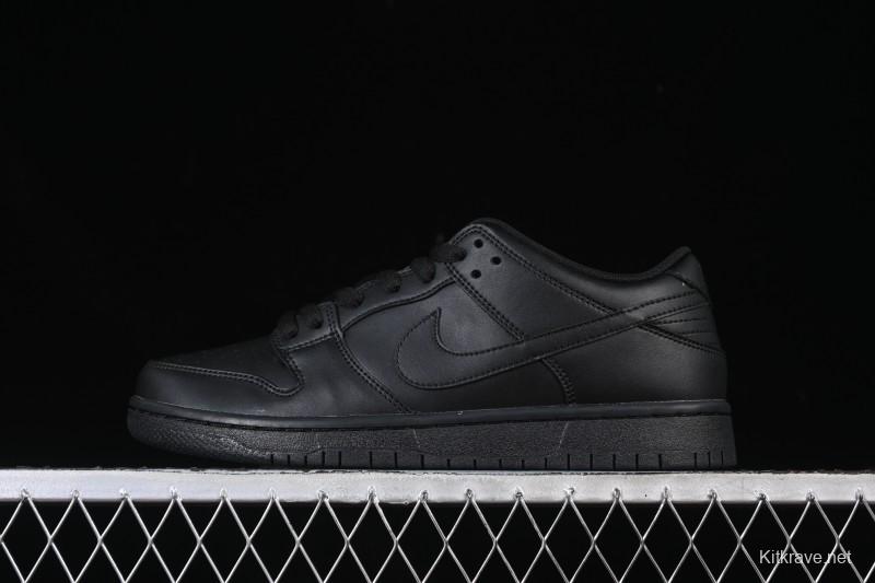 Nike SB Dunk Low Pro ISO Triple Black Skate Shoes - FJ1674-001