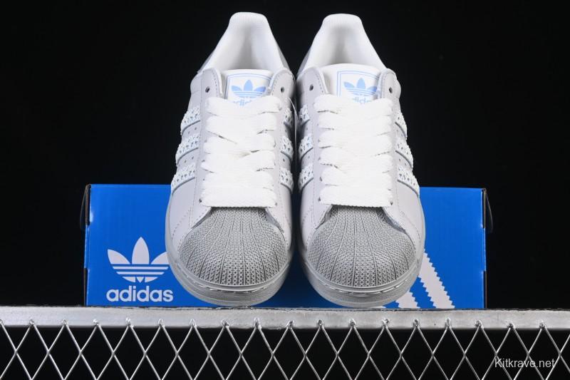 Adidas Superstar II J Casual Sneakers with Shell Toe Design - JQ8729