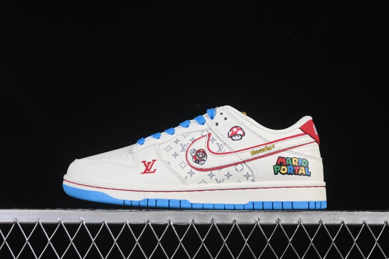Nike SB Dunk Low Mario Triple Collaboration Custom Low-Top Casual Skate Shoes - SC0601-472