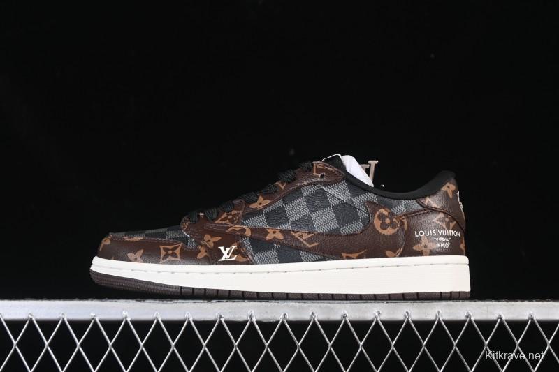 Nike Travis Scott x Fragment Design x Air Jordan 1 Low OG SP AJ1 Low-top Casual Sneakers SC0601-051