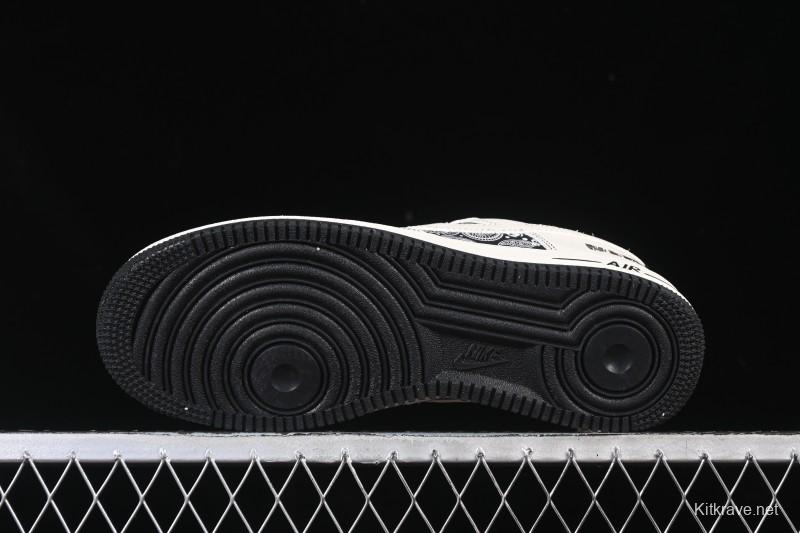 Nike Air Force 1'07 Low Cashew Flower Classic White Black Low-Top Casual Sneakers - ZD1988-005