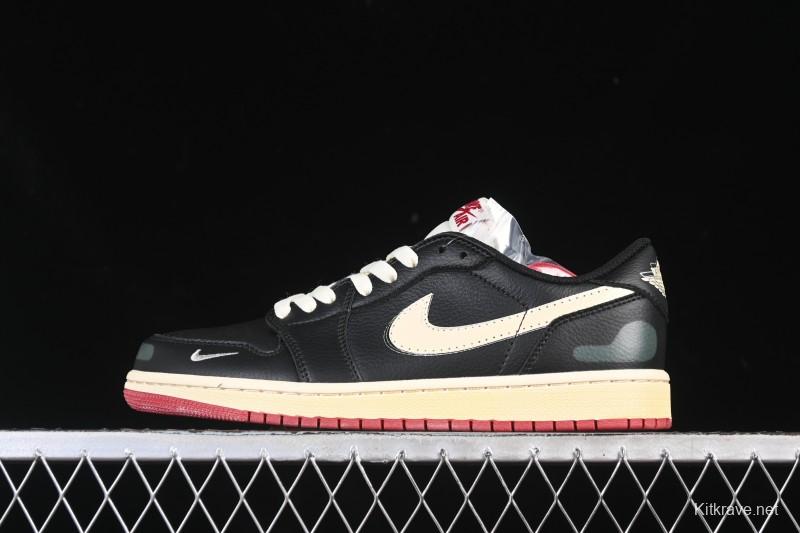 Nike Nigel Sylvester x Air Jordan 1 Low Lifestyle Casual Sneakers - IB8958-001