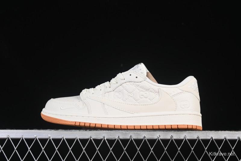 Nike Travis Scott x Fragment Design x Air Jordan 1 Low OG SP AJ1 Low-Top Casual Sneakers - LD2025-049