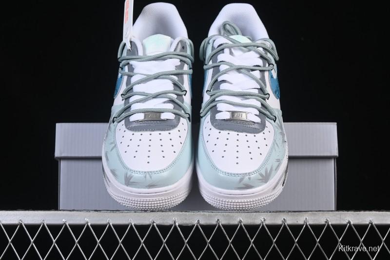 Nike Air Force 1'07 Low Grey Tune Era Hand-Painted Graffiti Casual Sneakers - LJ8822-202