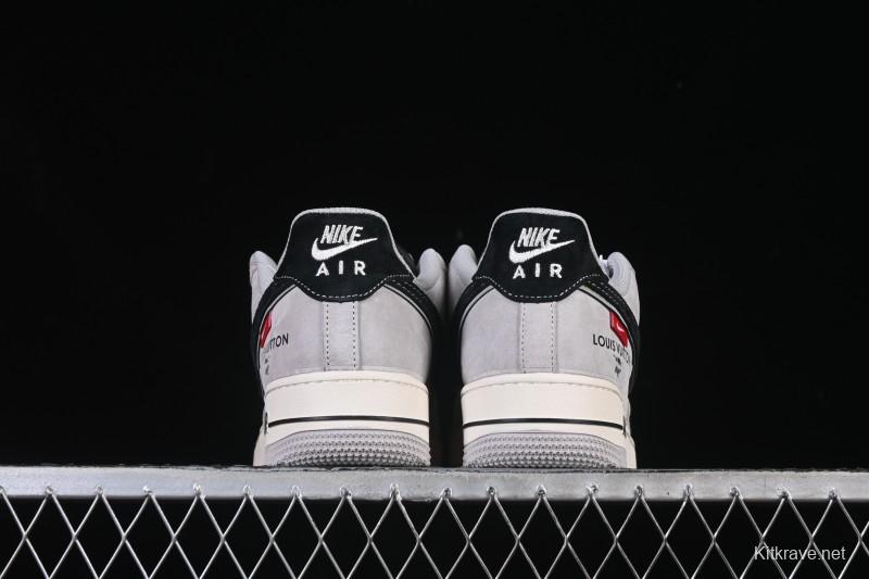 Nike Air Force 1 '07 Low LV Collaboration Pig Eight Rice Gray Black Casual Sneakers - MZ9588-810