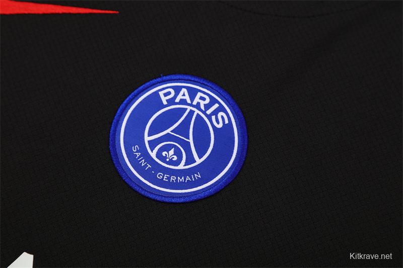 25/26 PSG Black T90 with XS Short Sleeve+Soccer Shorts